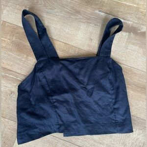 Lunya Navy Crop Top